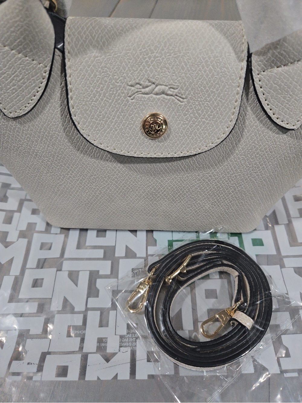 Longchamp XS epure ivory Mini Top-Handle Crossbody Bag small - Picture 4 of 5